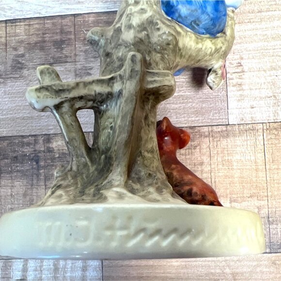Hummel Goebel Figurine 56/B "Out Of Danger" 35 Girl In Tree With Dog Hand-Painte - Picture 6 of 6